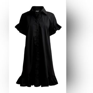 J Crew Ruffle-hem shirtdress in cotton poplin size XXL